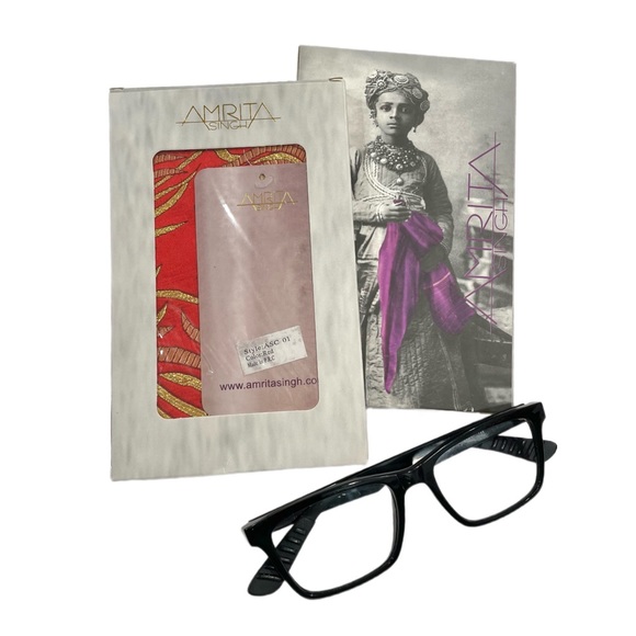 🎁 AMRITA SINGH Beijing Eyewear Case Red/Gold NWT - Picture 11 of 12